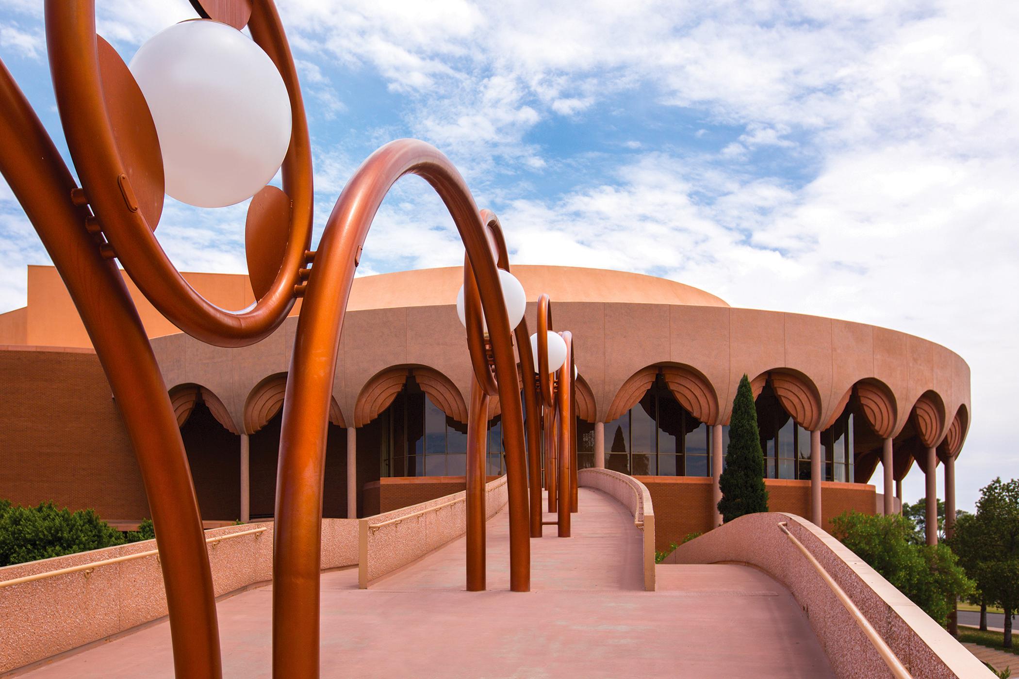 Mirabella at ASU Tempe Campus with decorative sculptures.