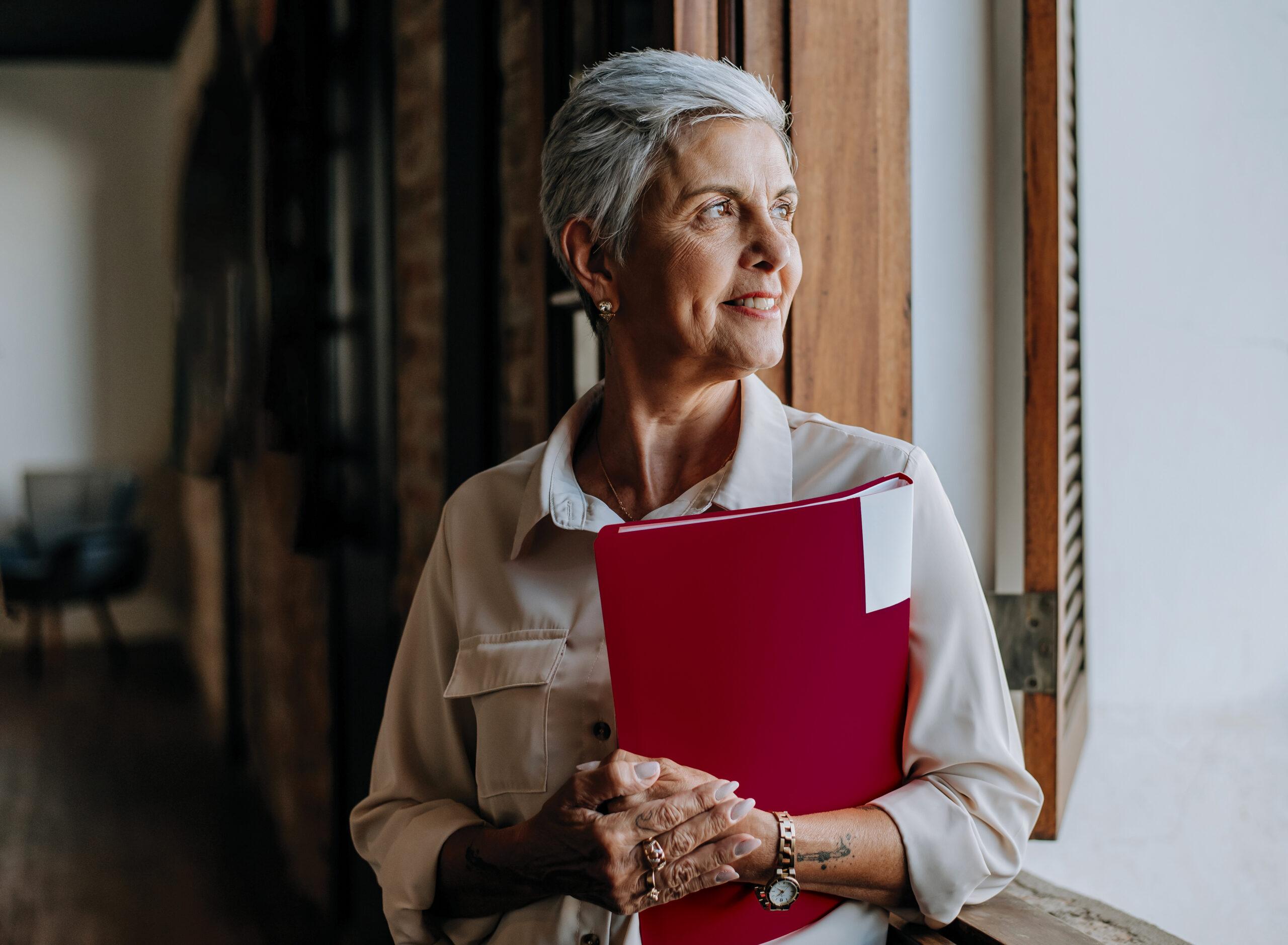 Portrait of a senior female student.