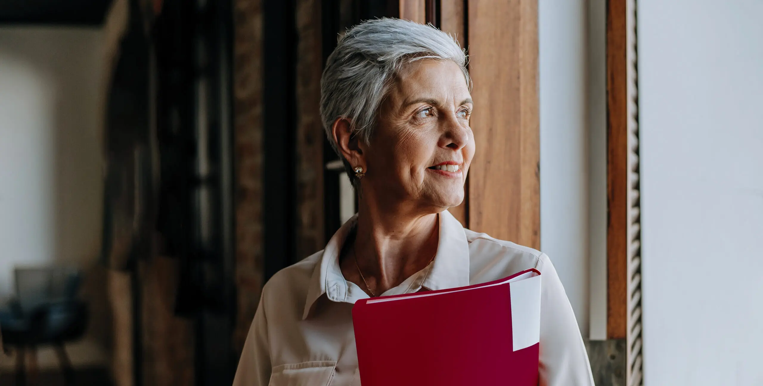 Portrait of a senior female student.