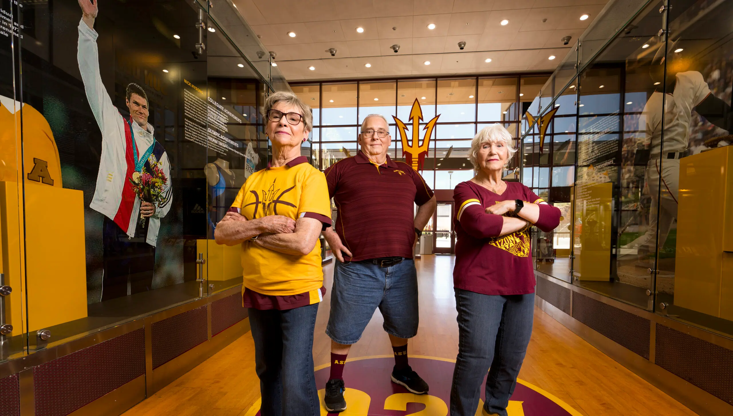 Mirabella at ASU residents proudly wear ASU gear at a sporting event.