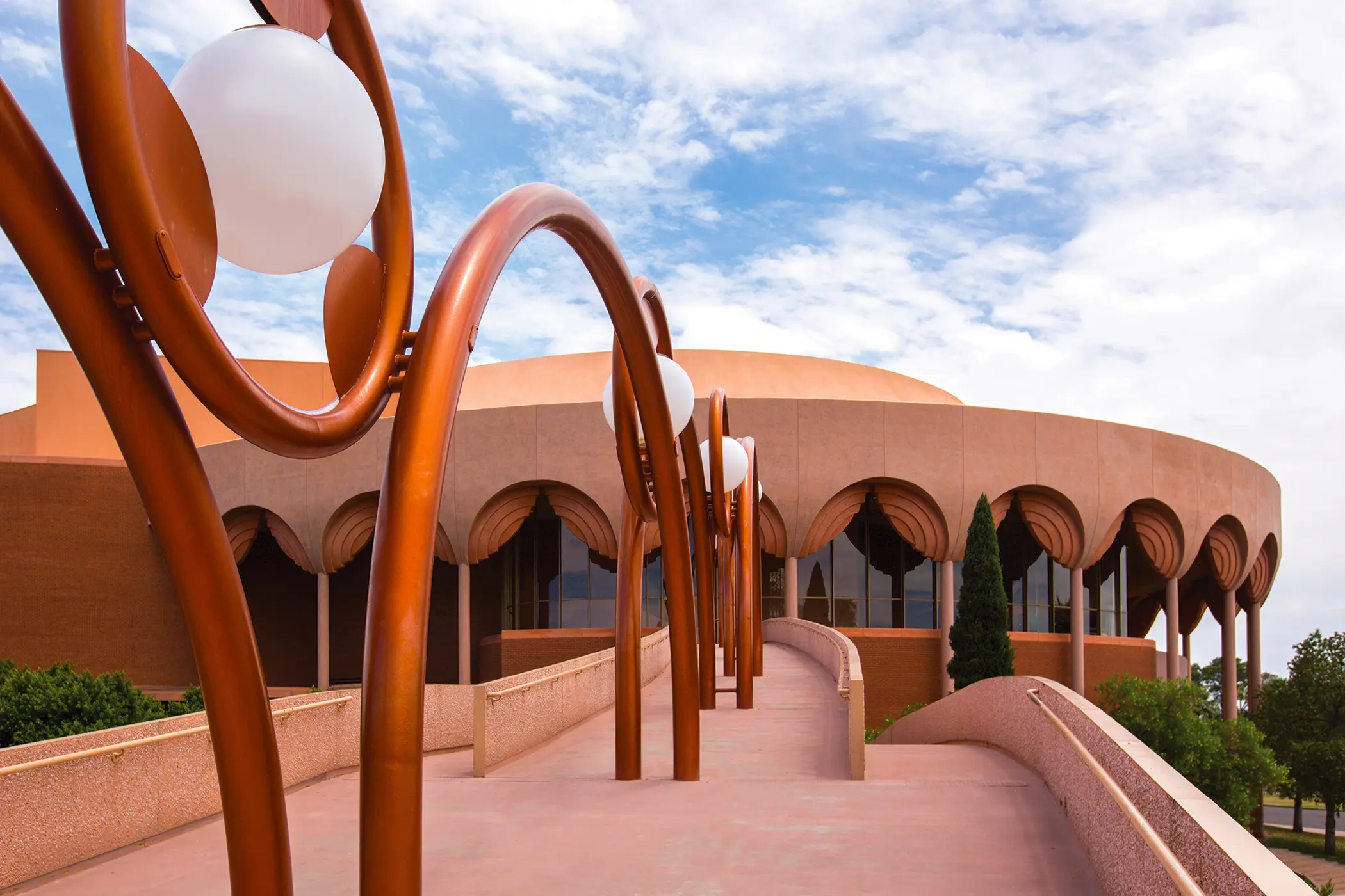 Outside Gammage, a theater in Tempe on ASU's campus